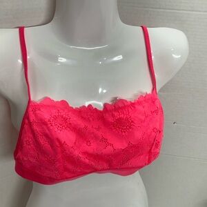 Floral Lace Bralette - Pink